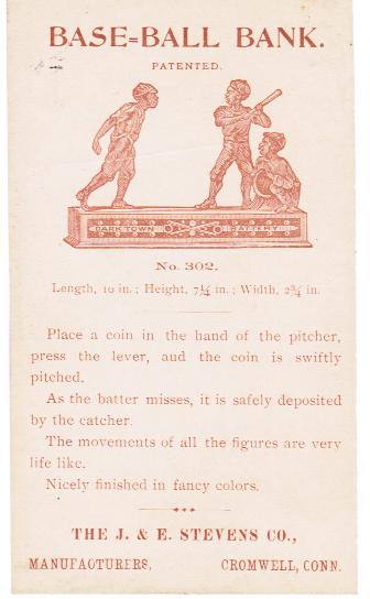 Base Ball Bank baseball advertising trade card