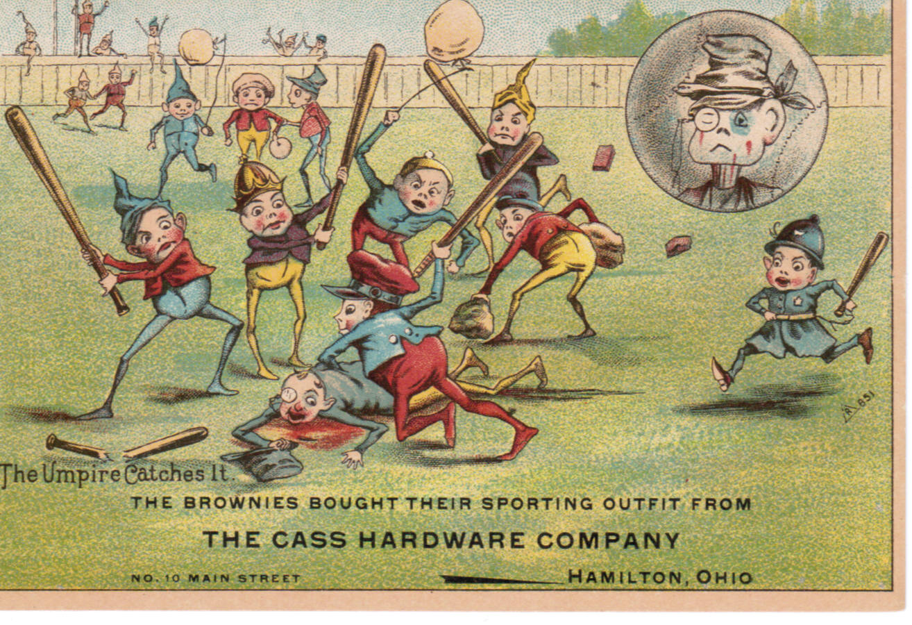 Baseball advertising trade card from Set H 804-19