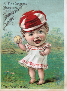 Sample baseball advertising trade card from Set H 804-1C