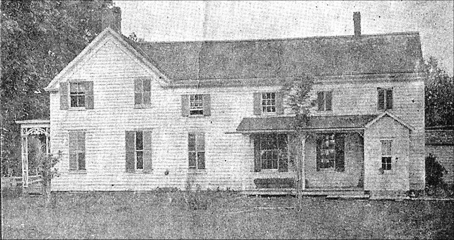 This 1901 photo of the Flint House shows an earlier porch in Victorian style.