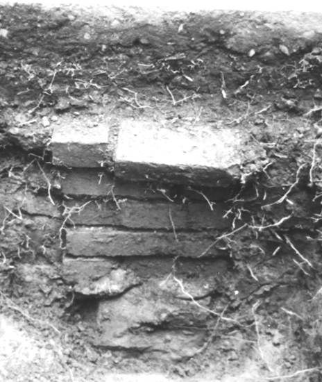 Pedestal from the Flint House archaeological excavation in porch square M2