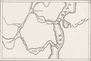 Schenectady and Cohoes Post-Glacial Drainage Map (Present Day)